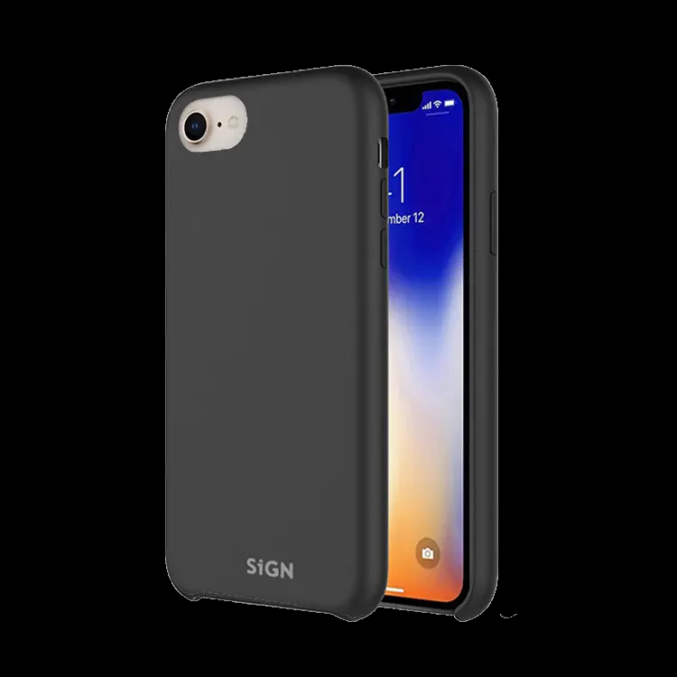 SiGN iPhone 7/8/SE (2020/2022) Skal Liquid Silicone - Svart | 2353 | AlltMobil