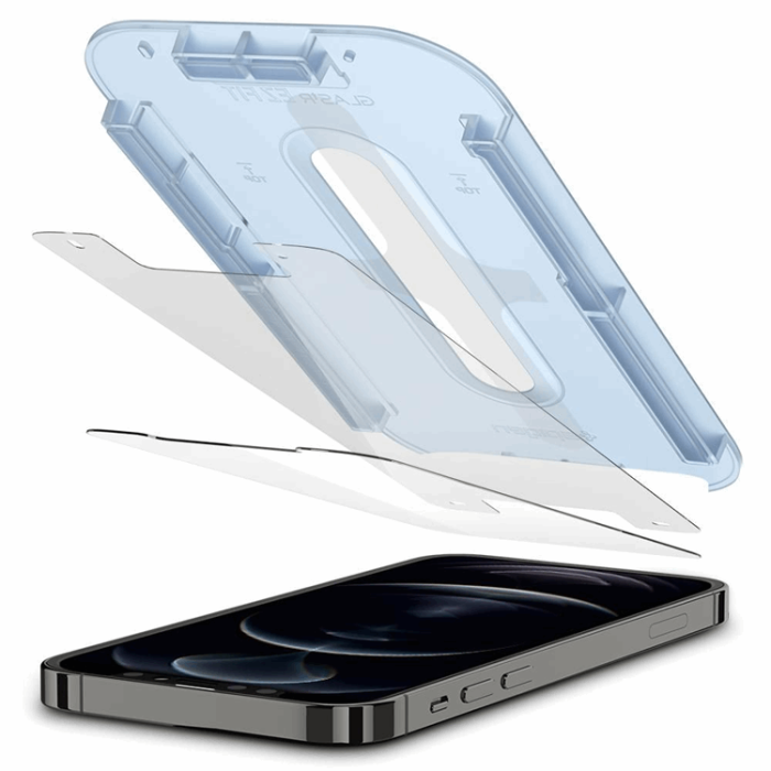 Spigen - SPIGEN Ez Fit 2-Pack Härdat Glas Skärmskydd.Tr iPhone 12 & 12 Pro