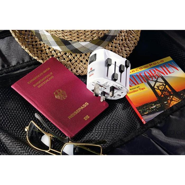 Hama - HAMA Reseadapter Världen Pro EU-WORLD 3-stift
