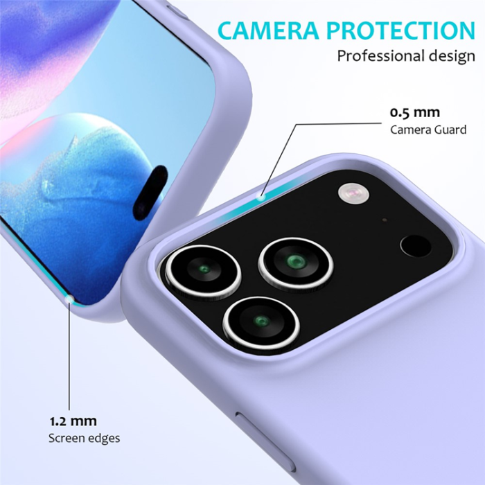 A-One Brand - iPhone 17 Pro Mobilskal Liquid Silikon - Lila