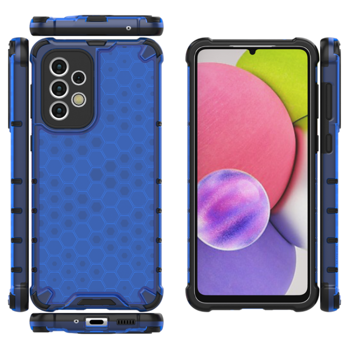 OEM - Galaxy A33 5G Skal Honeycomb Armored - Blå