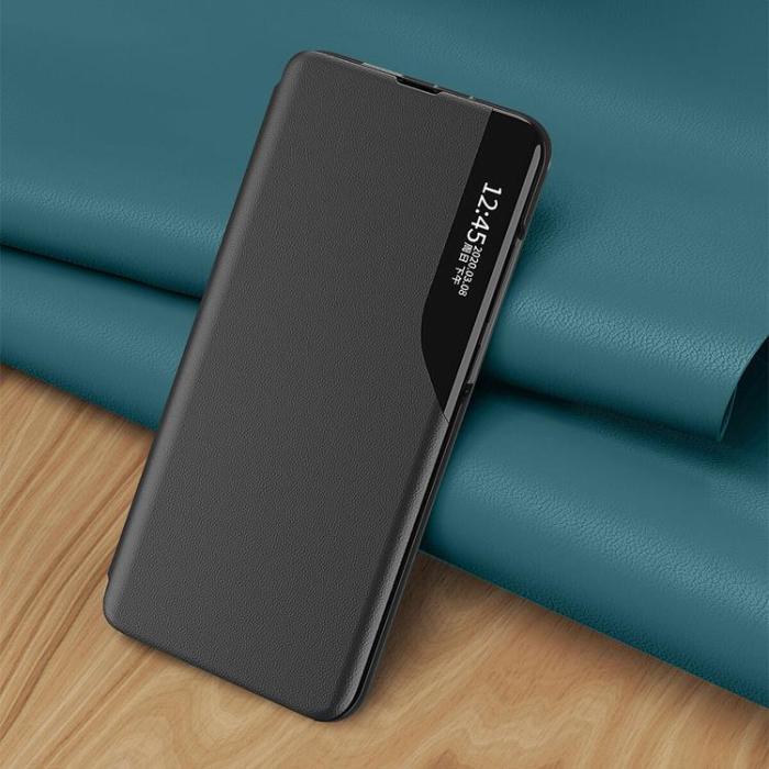 OEM - Galaxy S24 Fodral Eco Läder View - Blå