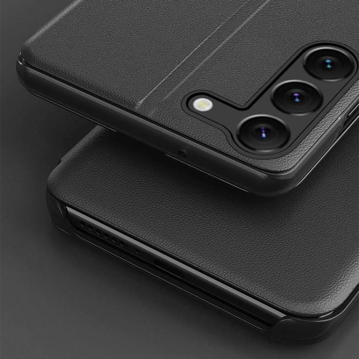 OEM - Galaxy S24 Fodral Eco Läder View - Blå