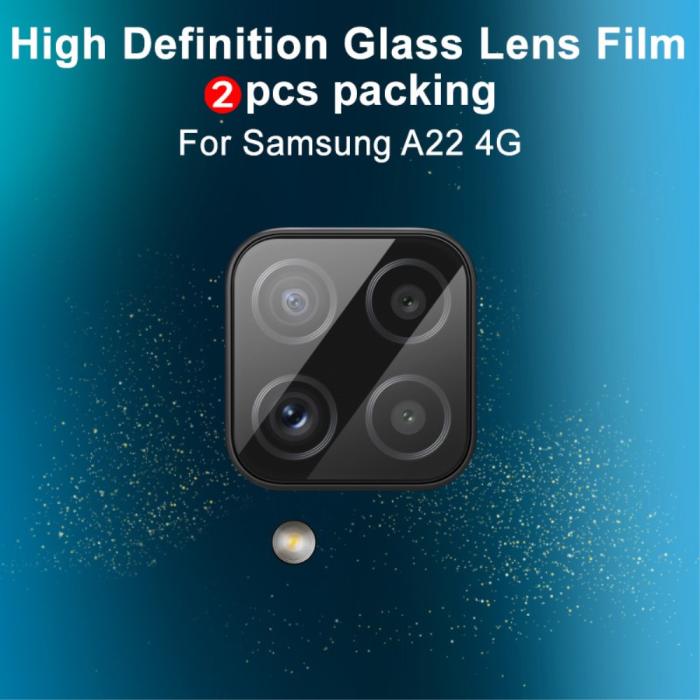 OEM - [2-PACK] Kameralinsskydd i Härdat Glas Samsung Galaxy A22 4G - Clear