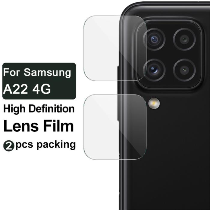 OEM - [2-PACK] Kameralinsskydd i Härdat Glas Samsung Galaxy A22 4G - Clear