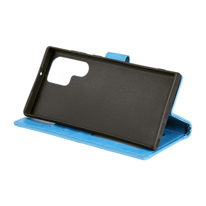 A-One Brand - Galaxy S26 Ultra Plånboksfodral Imprinted Totem Läder - Blå