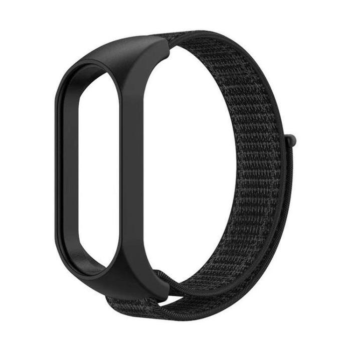 OEM - Xiaomi Mi Smart Band 5/6/7 Armband Nylon 05 - Svart