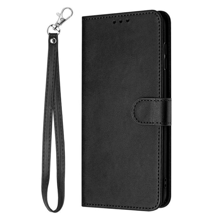 A-One Brand - Sony Xperia 1 VII Plånboksfodral Calf Texture Med Rem - Svart