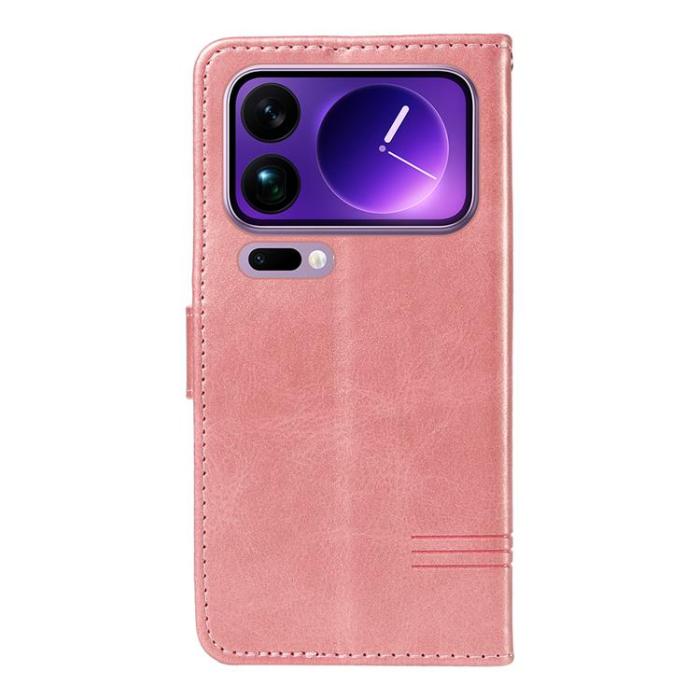 A-One Brand - Xiaomi 17 Pro Max Plånboksfodral T Shape Lines - Roséguld