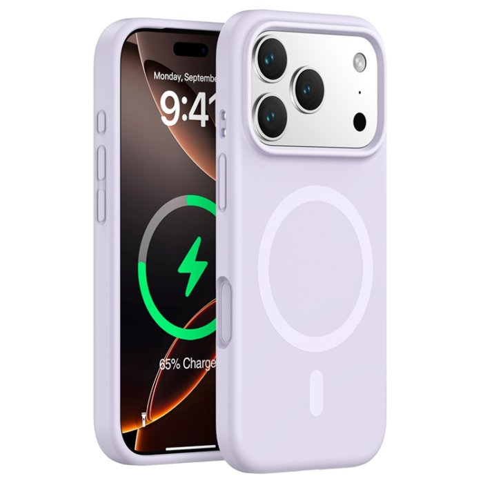 A-One Brand - iPhone 17 Pro Max Mobilskal Magsafe Liquid Silicone - Lila