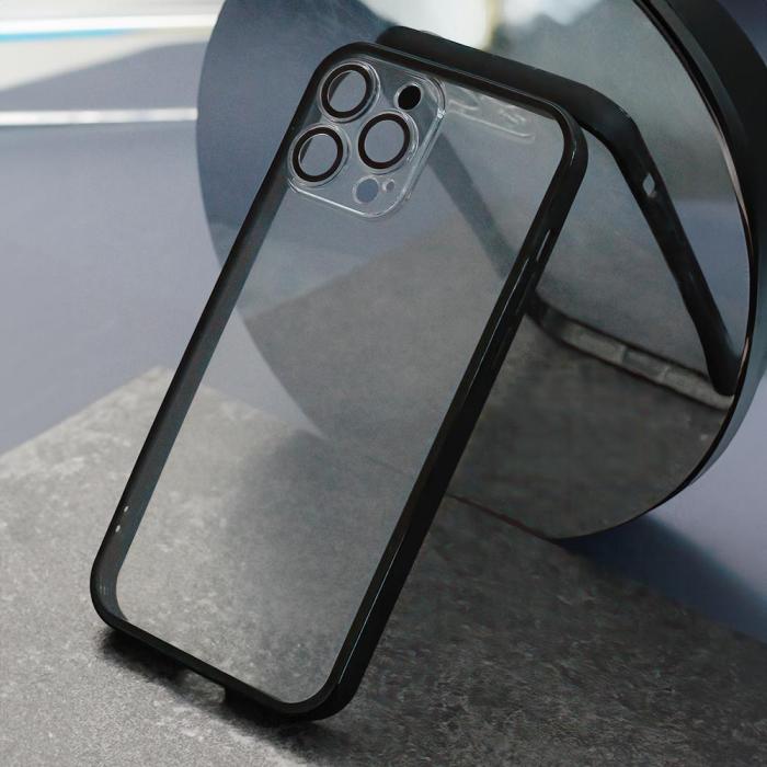 OEM - iPhone 12 Svart Kantfodral Skyddande Mobilskal