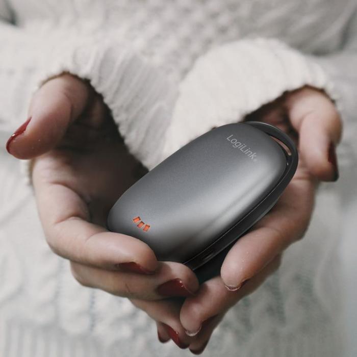 LogiLink - LogiLink PowerBank med handvärmare 4000 mAh - Svart