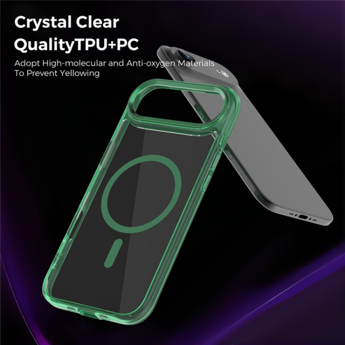 A-One Brand - iPhone Air Mobilskal MagSafe TPU+PC - Transparent Grön