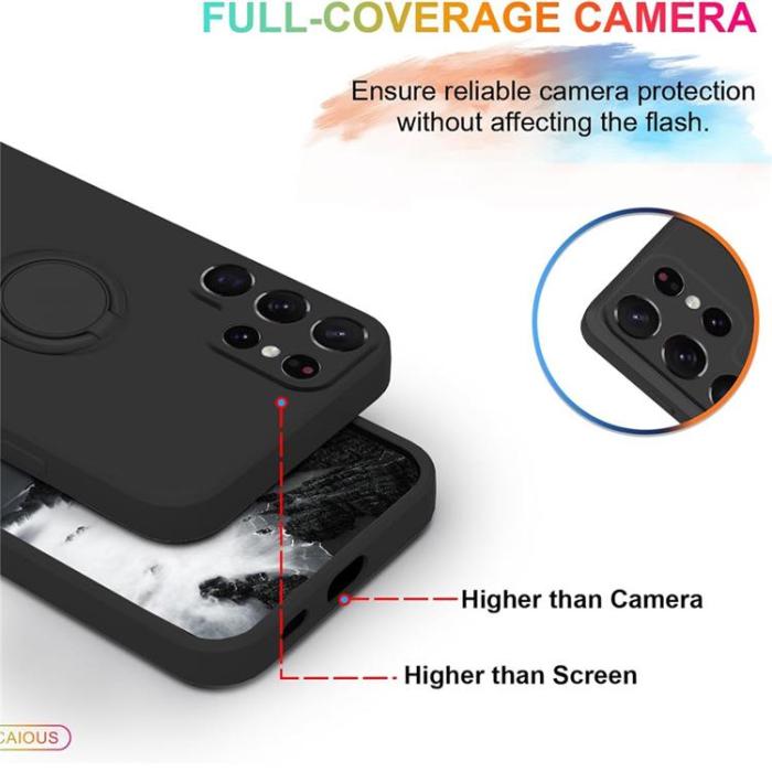 A-One Brand - Mobilskal till Galaxy S25 Ultra Ring Kickstand med Rem