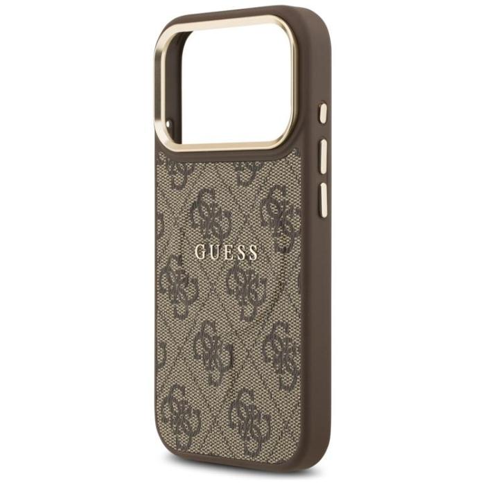 Guess - Guess iPhone 17 Pro Mobilskal MagSafe 4G PU Classic Logo - Brun