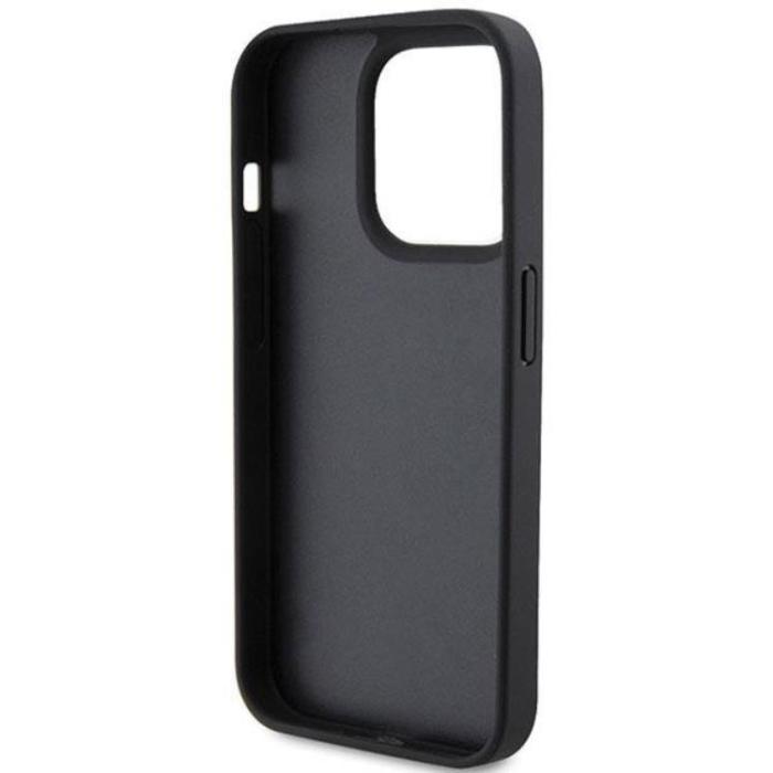 Guess - Guess iPhone 15 Pro Mobilskal Läder Stamped - Svart