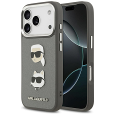 KARL LAGERFELD - Karl Lagerfeld iPhone 17 Pro Mobilskal Grained Karl & Choupette Heads
