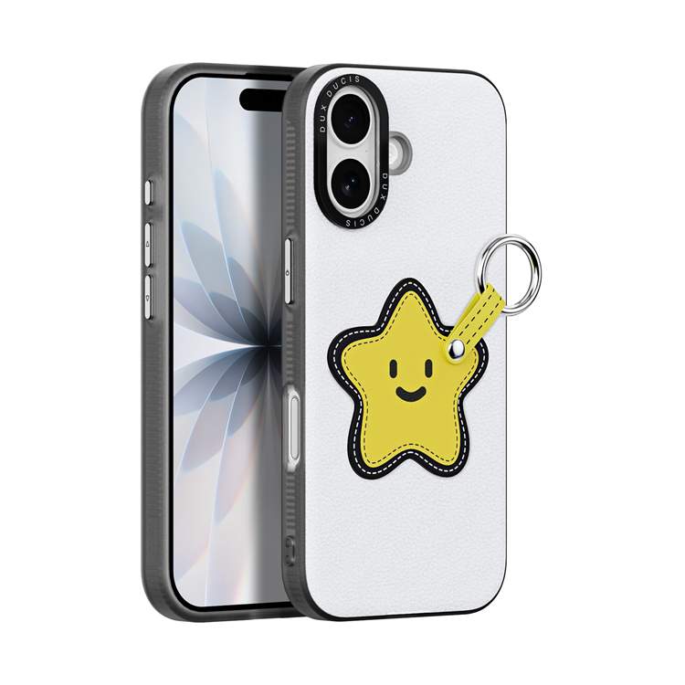 DUX DUCIS iPhone 17 Mobilskal med Fingerring/Rem Luvy Series (Snövit & Stjärna) | 2353 | AlltMobil