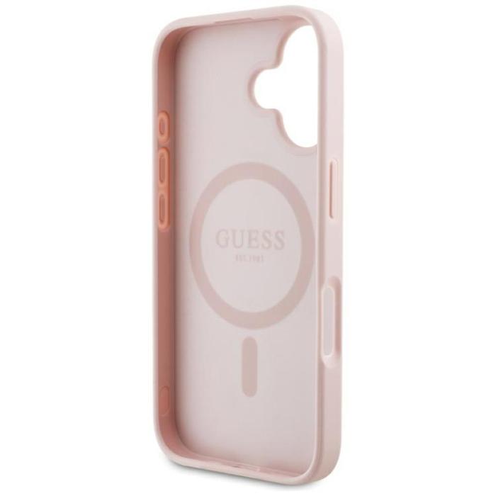 Guess - Guess iPhone 16 Mobilskal MagSafe Hot Stamp Peony Triangle