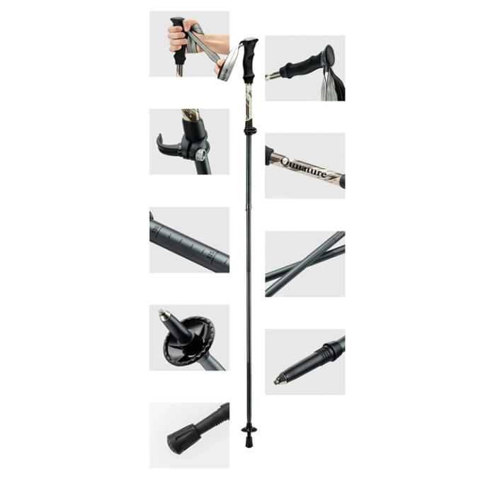 Qunature - Qunature Nordic Gångstavar Aluminum 110-130 cm - Brun