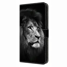 OEM - Samsung Galaxy A57 Pl&aring;nboksfodral M&ouml;nstertryck St&auml;ll Konstl&auml;der - Lion