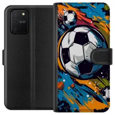 Gustaf - Pl&aring;nboksfodral till Samsung Galaxy S10 Lite med Fotbollar