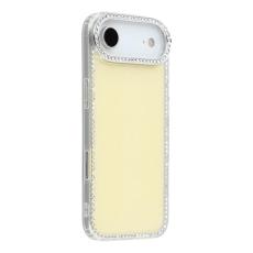 A-One Brand - iPhone Air Mobilskal Rhinestone Edge - Glitter Ljusgul