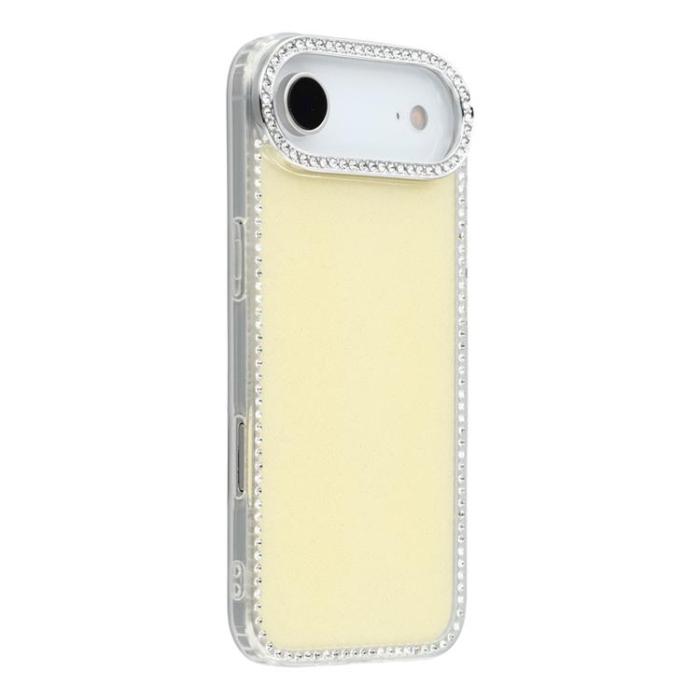 A-One Brand - iPhone Air Mobilskal Rhinestone Edge - Glitter Ljusgul