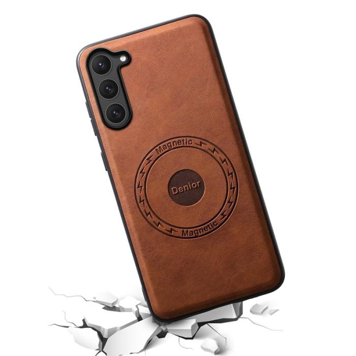 DENIOR - DENIOR D14 Samsung Galaxy S23 Fodral Hybrid Konstläder Brun