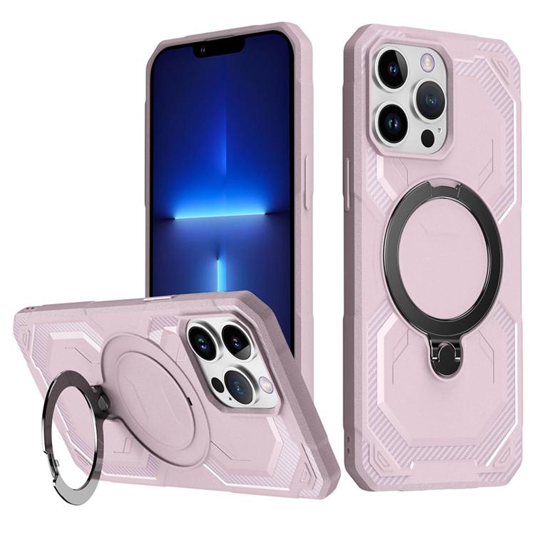 iPhone 13 Pro Mobilskal MagSafe Kickstand TPU + PC - Rosa (Rosa) | 2353 | AlltMobil