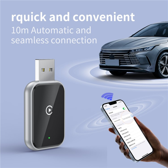 A-One Brand - CarPlay Konvertera Trådbunden Trådlös Adapter 348 - Vit