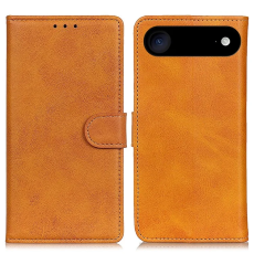 A-One Brand - iPhone 17 Air Plånboksfodral Cowhide Texture - Brun