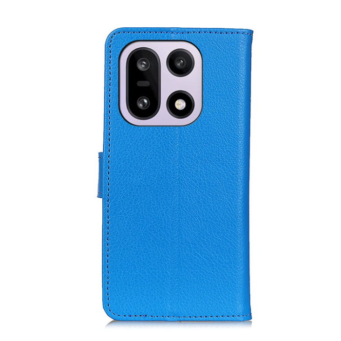 A-One Brand - OnePlus 15 5G Plånboksfodral Litchi Texture Konstläder - Blå