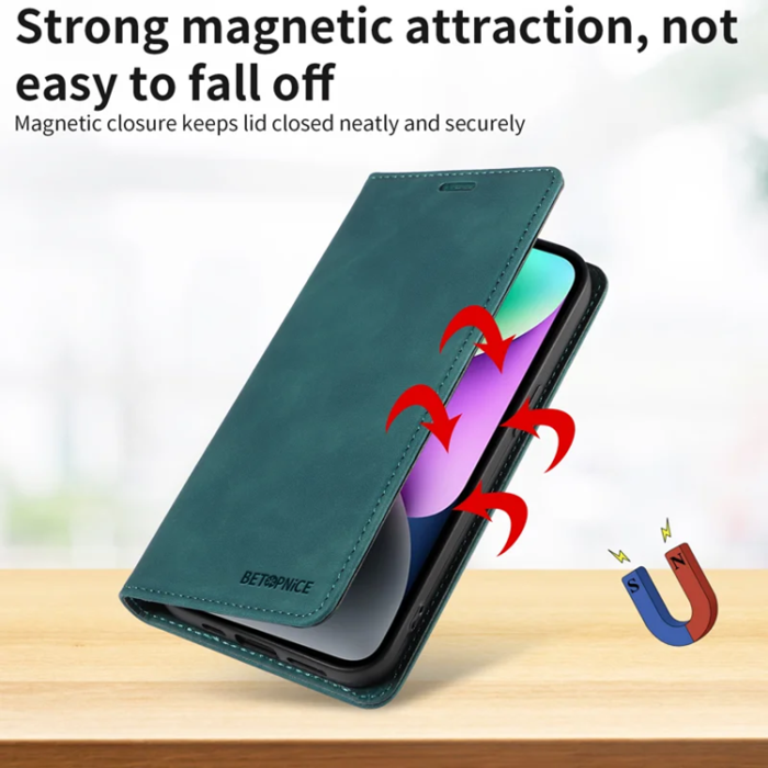 BETOPNICE - Betopnice iPhone 17 Plånboksfodral Magnetic RFID Blocking - Grön