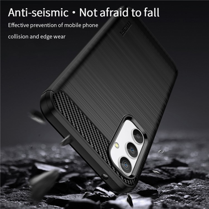 A-One Brand - Galaxy A34 5G Mobilskal Carbon Fiber - Svart