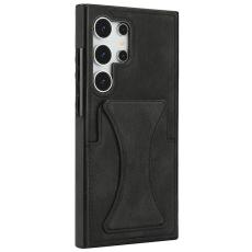 OEM - Mobilfodral f&ouml;r Samsung Galaxy S26 Ultra Konstl&auml;der + TPU - Svart