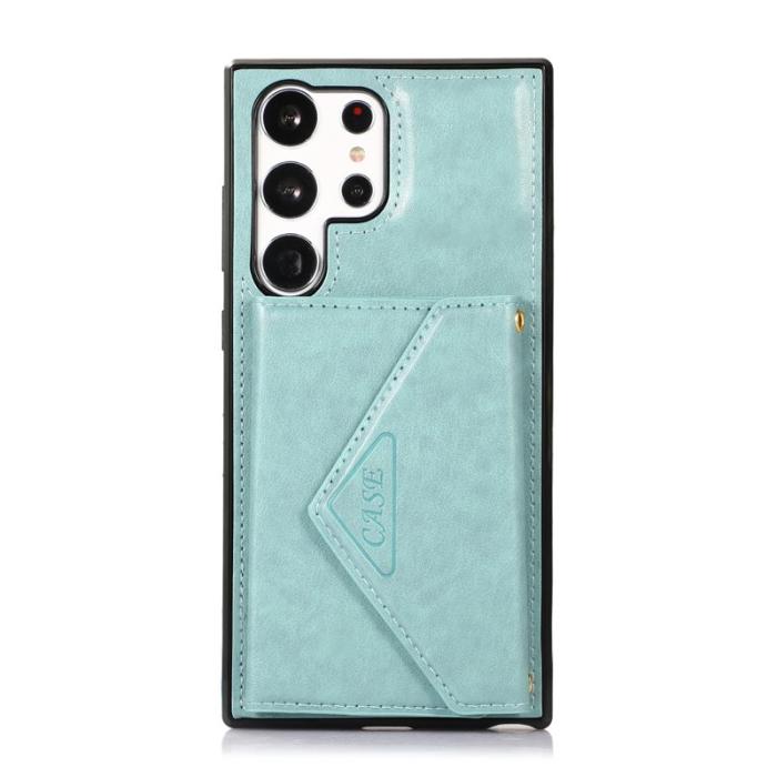 OEM - Mobilfodral för Samsung Galaxy S26 Ultra Konstläder + TPU - Grön