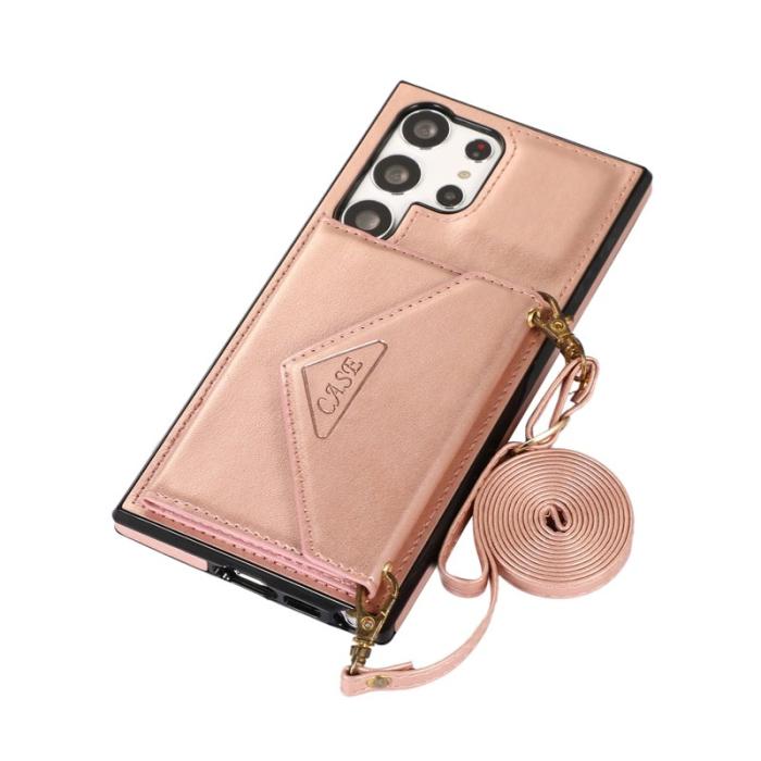 OEM - Mobilfodral för Samsung Galaxy S26 Ultra Konstläder + TPU - Roséguld