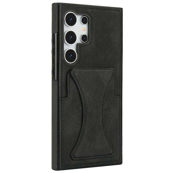 OEM - Mobilfodral för Samsung Galaxy S26 Ultra Konstläder + TPU - Svart