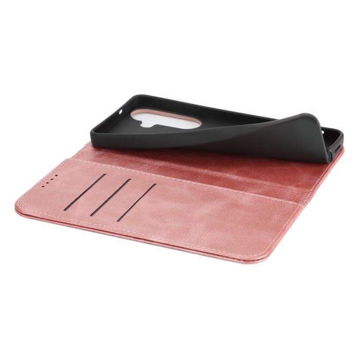 OEM - Mobilfodral för Samsung Galaxy S26 Konstläder Magnetiskt - Roséguld