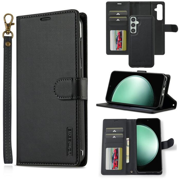 LC.imeeke - LC.IMEEKE Plånboksfodral för Samsung Galaxy S26 Konstläder Magnetiskt - Svart