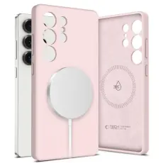 Tech-Protect - Tech-Protect Galaxy S25 Ultra Mobilskal Magsafe Liquid Silikon - Rosa