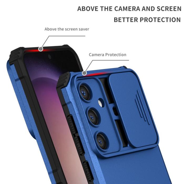 OEM - Mobilskal för Samsung Galaxy S26 Kamera Slider PC + TPU - Blå