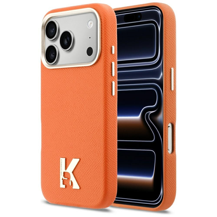 Karl Lagerfeld Mobilskal För iPhone 17 Pro MagSafe Karl Head Logo - Orange | 2353 | AlltMobil