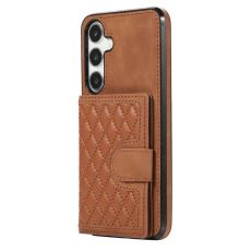 OEM - Mobilskal f&ouml;r Samsung Galaxy S26 TPU + Konstl&auml;der Kickstand - Brun