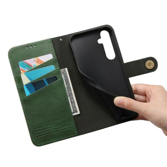 OEM - Mobilskal för Samsung Galaxy S26 TPU + Konstläder - Grön