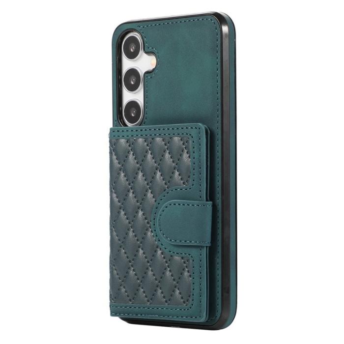 OEM - Mobilskal för Samsung Galaxy S26 TPU + Konstläder Kickstand - Grön