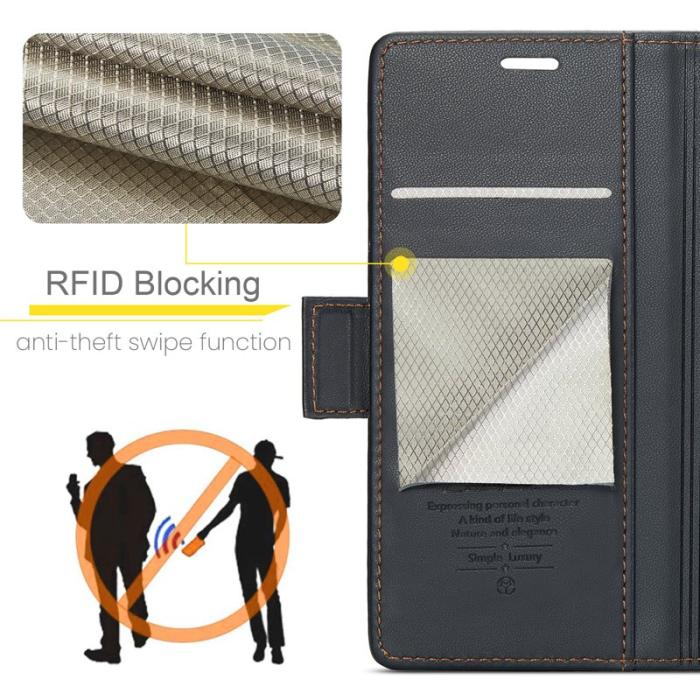 Caseme - CASEME Series Plånboksfodral Konstläder för iPhone XS - Svart