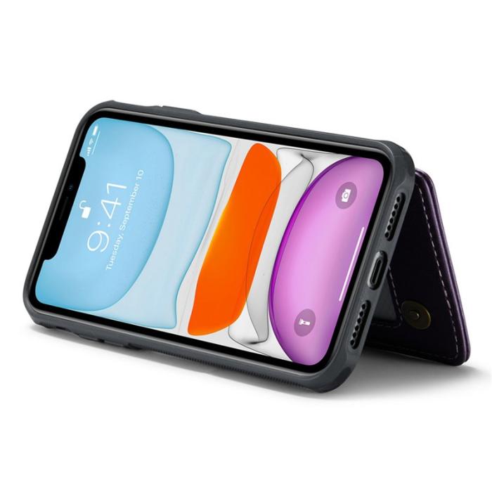 Caseme - CASEME C22 iPhone 11 Fodral Konstläder med RFID, Lila