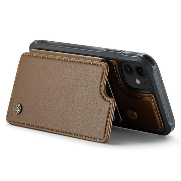 Caseme - CASEME C22 iPhone 11 Fodral KonstLäder RFID-Skydd - Brun